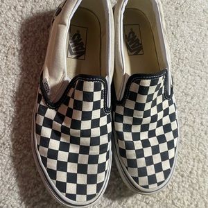 Black and White Checkered Vans Womens 10 Mens 8.5